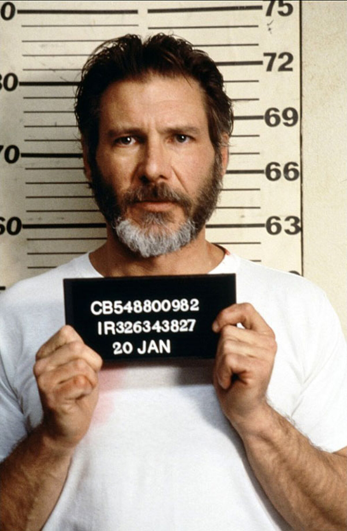 Herec Harrison Ford na zábere z filmu Utečenec z roku 1993.