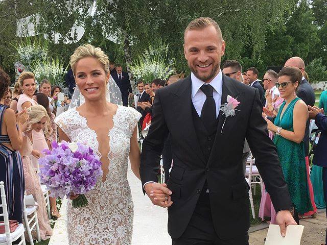 Hokejista Marián Gáborík a tanečnica Ivana Surovcová 