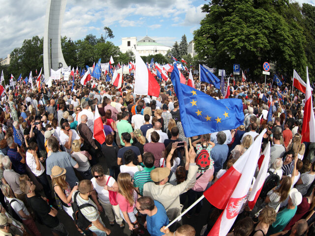 polsko, varsava, protest