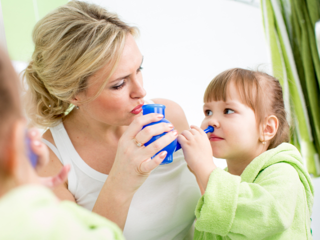 nos, sprcha, sopeľ, inhalácia, matka