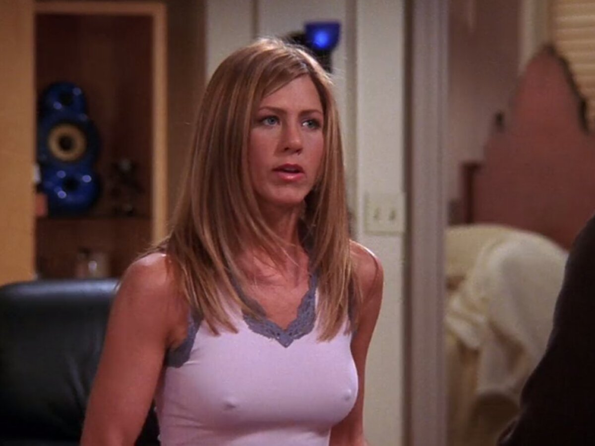 Herečka Jennifer Aniston na zábere zo seriálu Priatelia. 