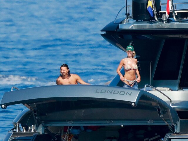 Futbalista Zlatan Ibrahimovič a jeho partnerka Helena Seger.