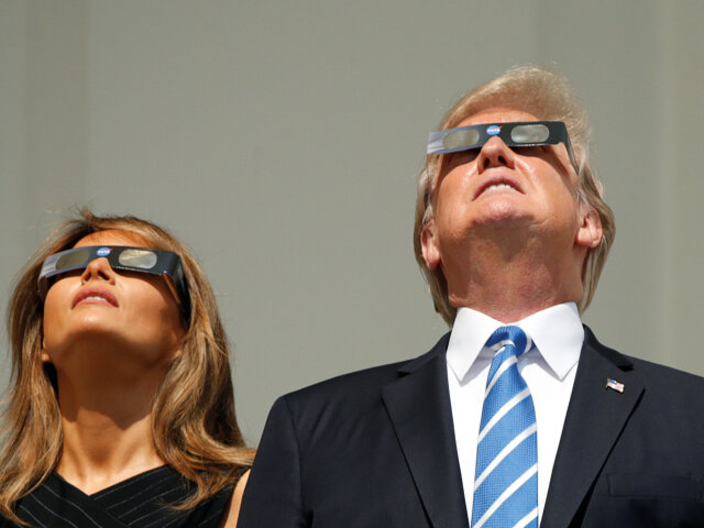 trump, melanie, zatmenie, usa