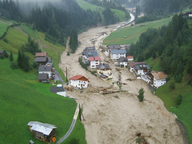 Tirolsko, povodne, 2005