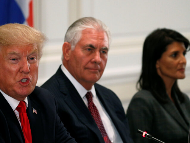 Trump, Tillerson, Haleyová