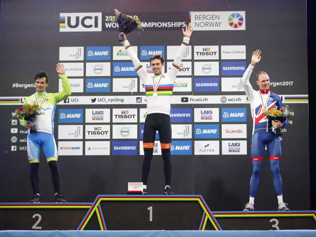 Tom Dumoulin, Primož Roglič, Chris Froome
