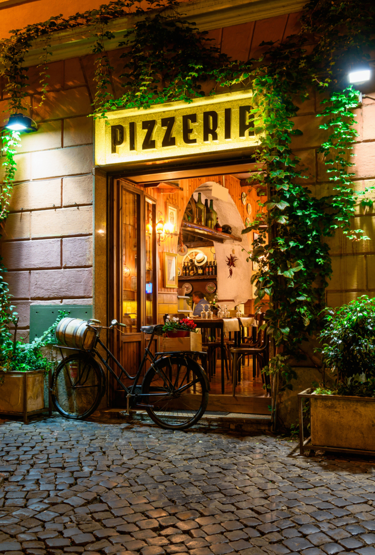 pizzeria, pizza, Rím, Taliansko, reštaurácia,