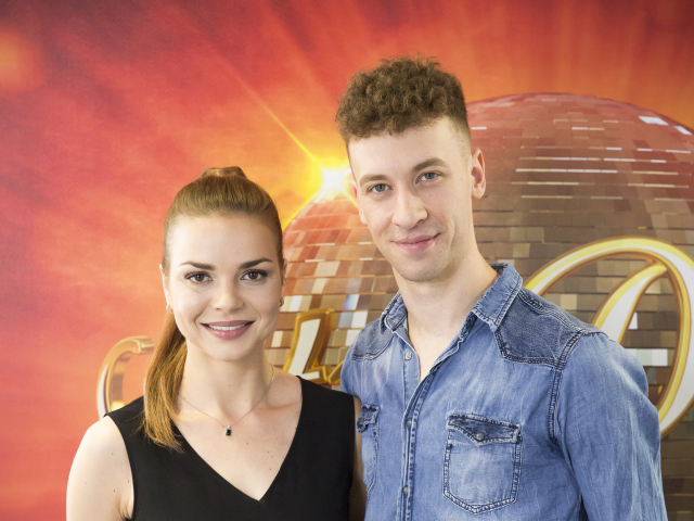 Herečka Petra Vajdová a jej tanečný partner Fabio Belucci. 
