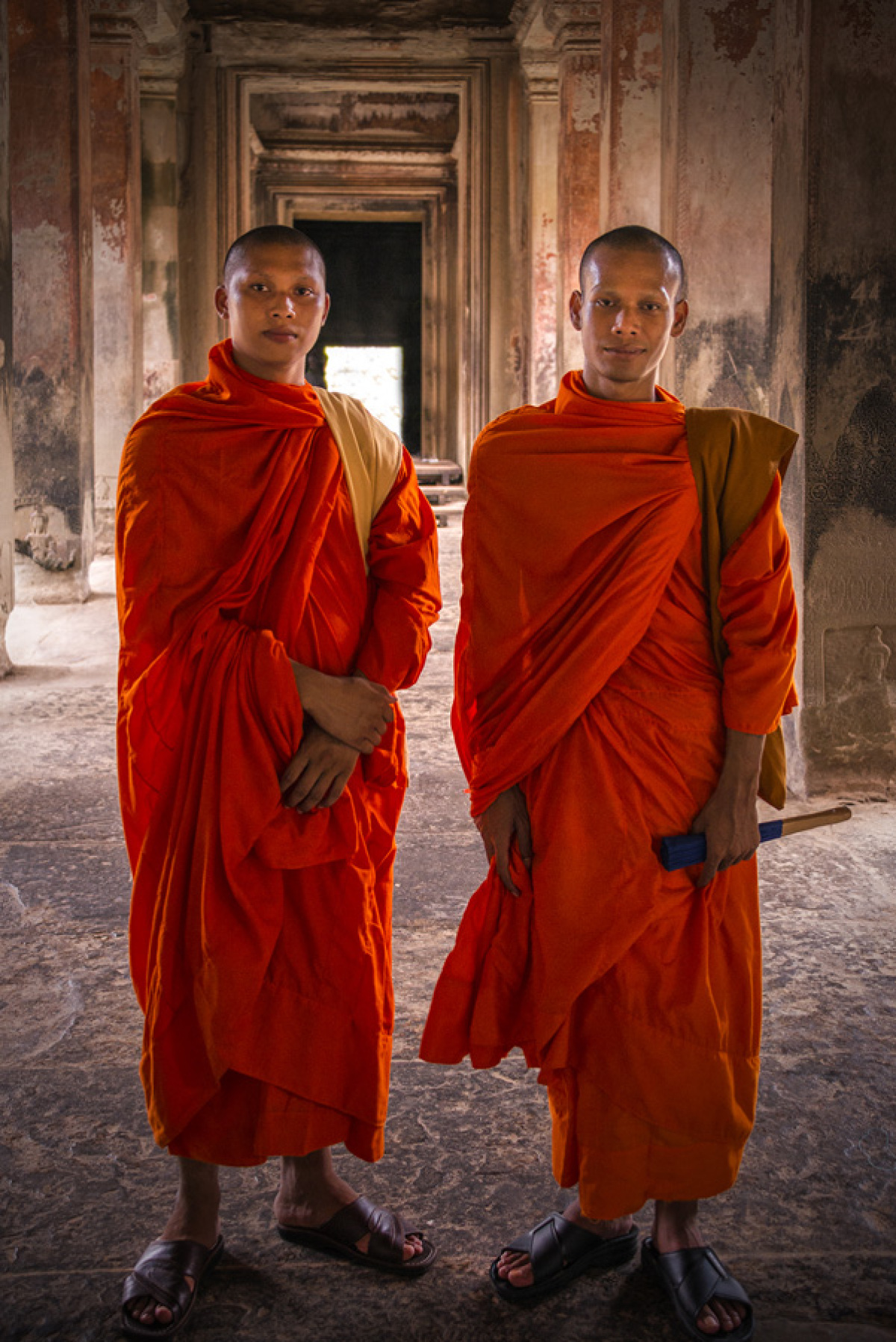 Siem Reap, Kambodža, Angkór Vat, mnísi