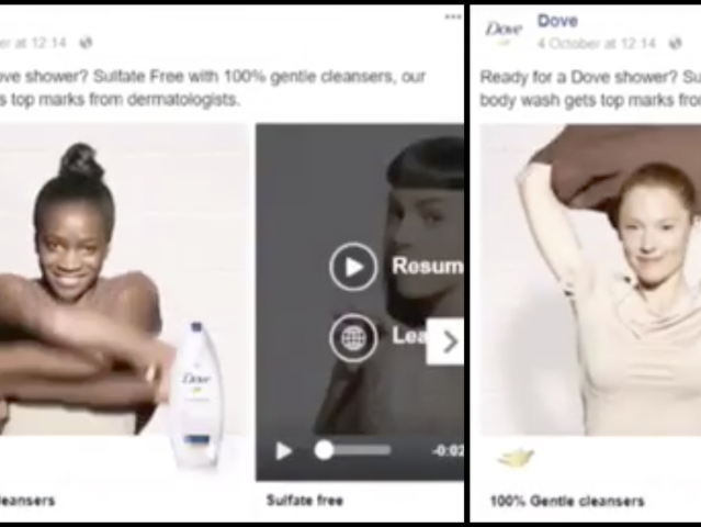 Dove rasistická reklama