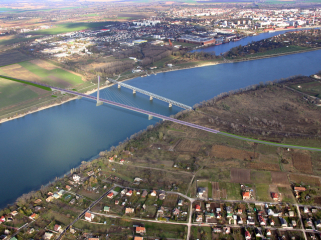 vizualizacia most Komarno