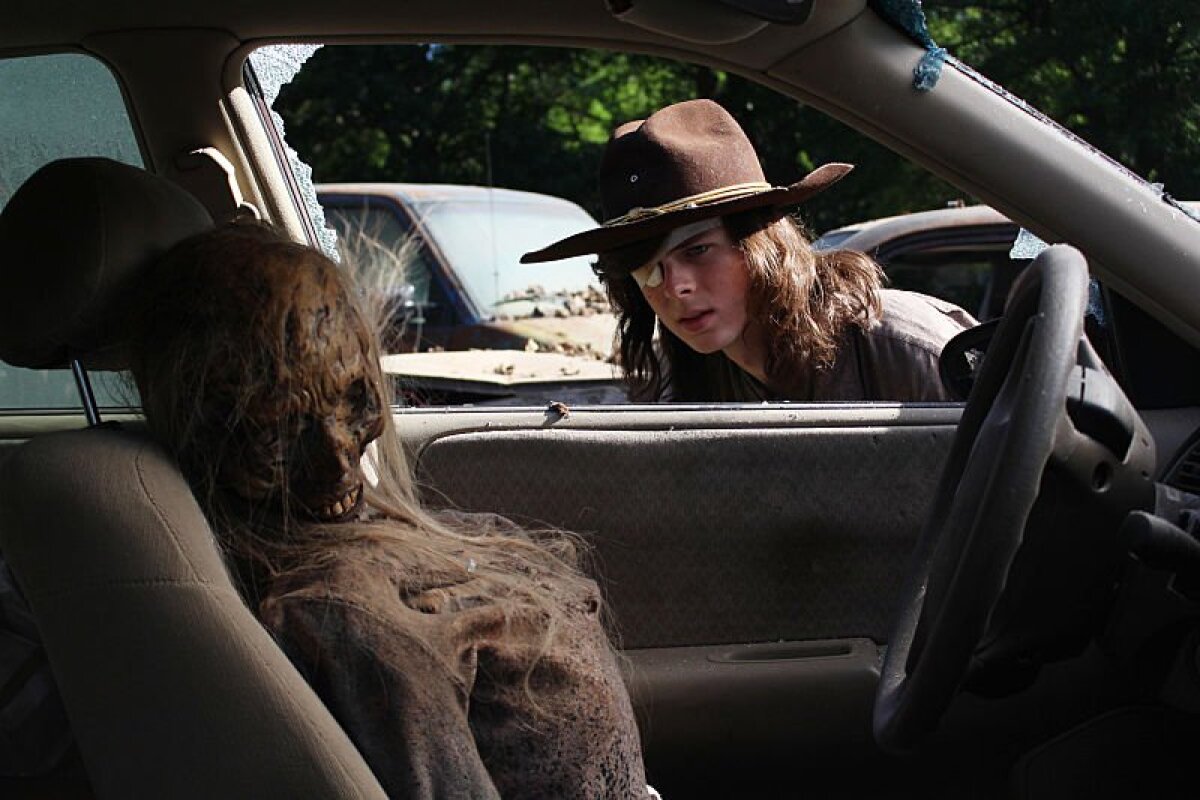 carl, the walking dead, zombie
