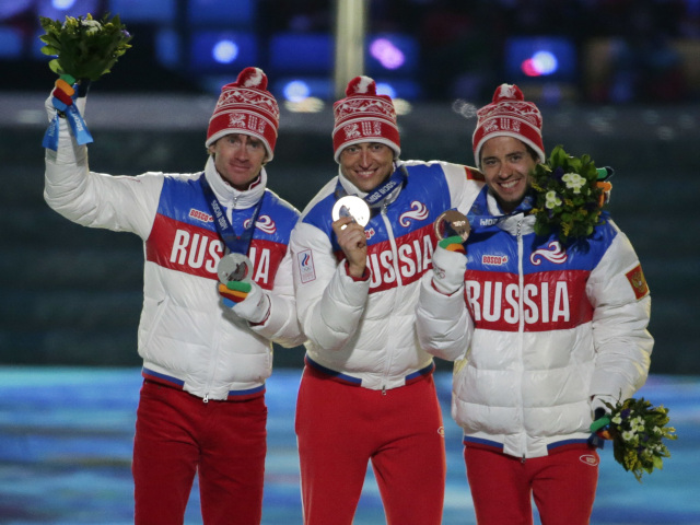 Maxim Vylegžanin, Alexander Legkov, Iľja Černousov