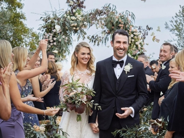Kate Upton na svadobnej fotografii s manželom Justinom Verlanderom