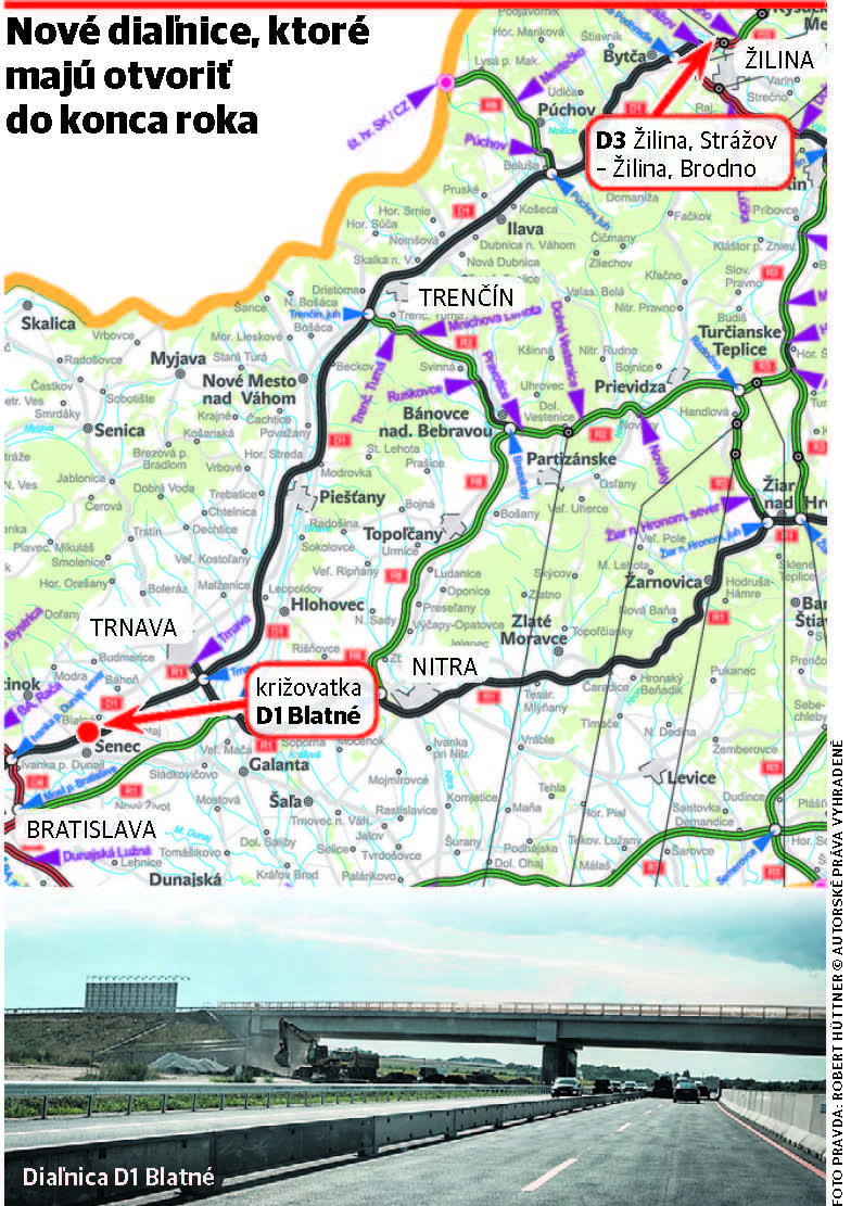 dialnice, mapa