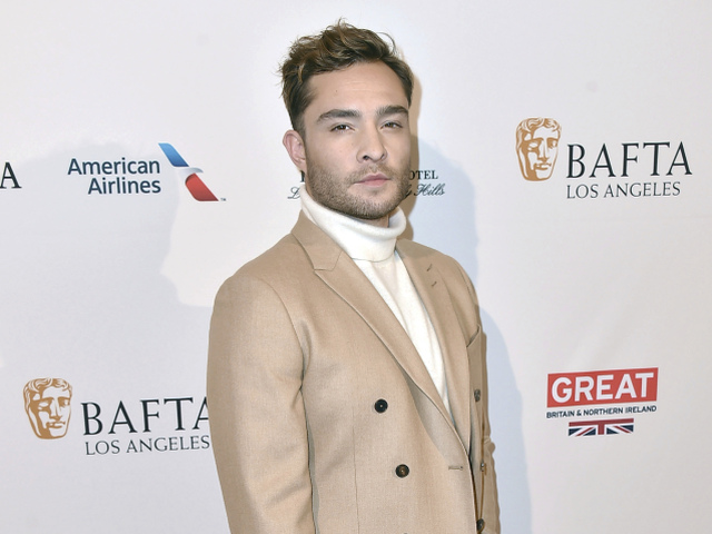 Herec Ed Westwick na archívnom zábere.