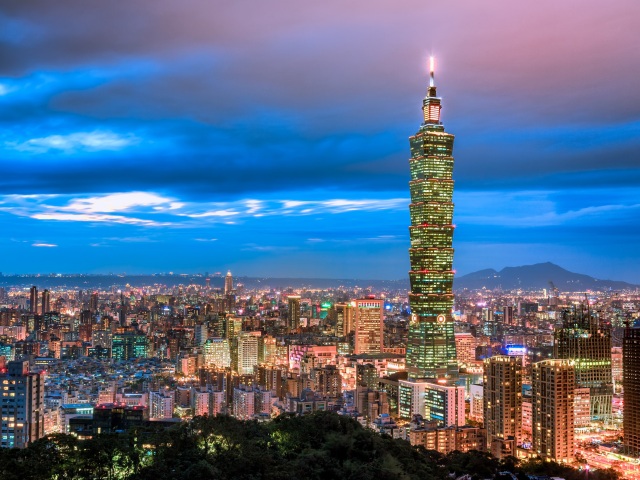 taipei, taiwan, mrakodrap, veža