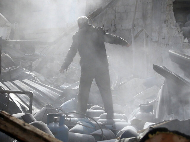 syria, bombardovanie, rujny