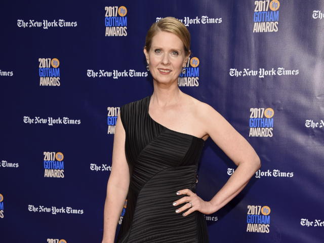 Herečka Cynthia Nixon na vyhlásení cien Gotham Awards v New Yorku.