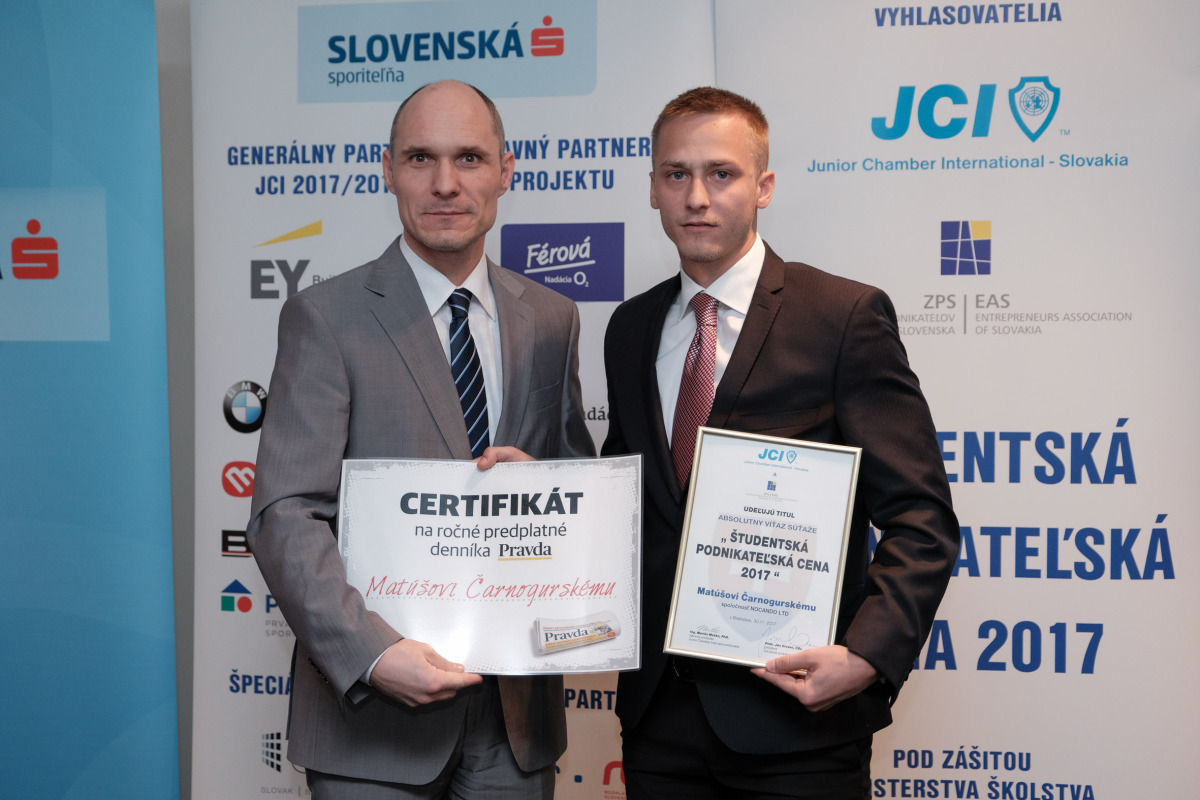Študentská podnikateľská cena 2017, Jakub Prokeš, Matúš Čarnogurský