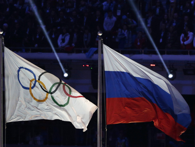 Olympijská vlajka, ruská vlajka