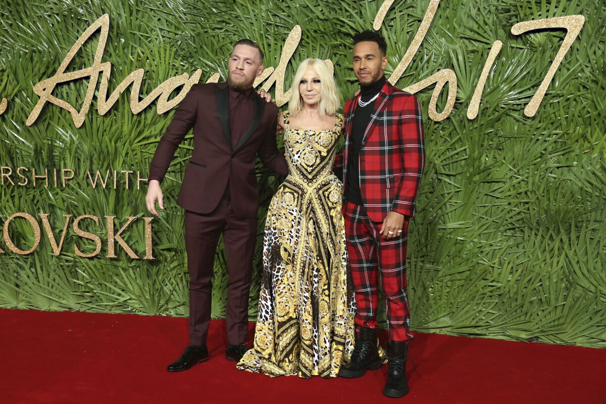 Conor McGregor, Donatella Versace, Lewis Hamilton