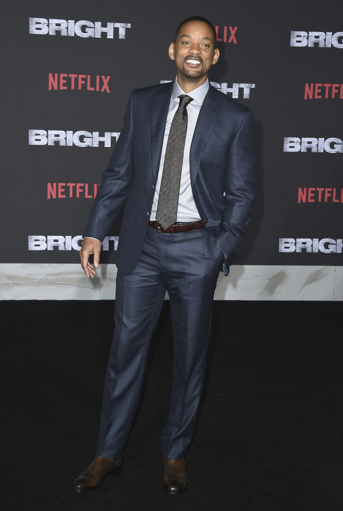 Herec Will Smith na premiére filmu Bright.