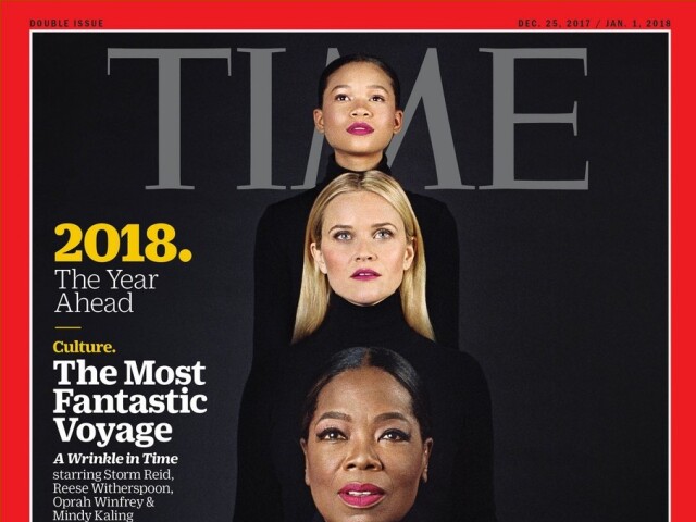 Storm Reid, Reese Witherspoon, Oprah Winfrey a Mindy Kaling na obálke magazínu Time, ktorú nafotil Slovák Michal Pudelka. 