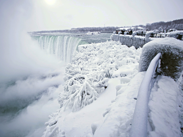 mraz, Niagarské vodopády