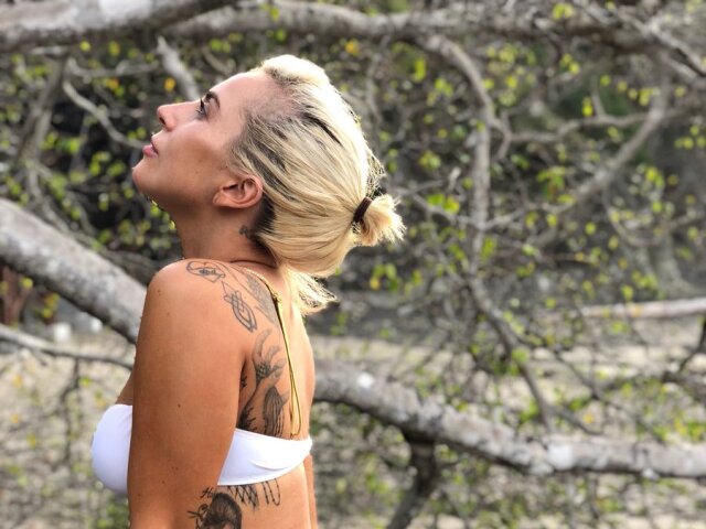 Speváčka Lady Gaga na zábere z Twitteru. 