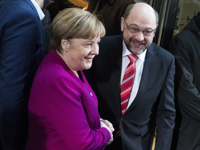 Nemecko, Merkelová, Schulz