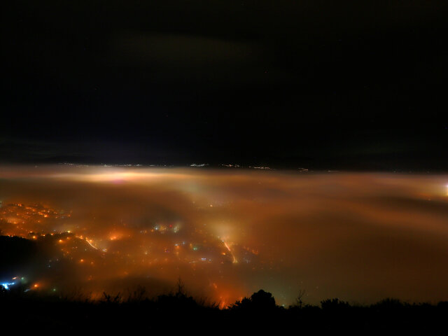 Skopje, smog, hmla
