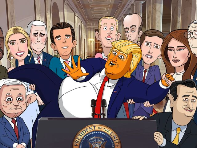 our cartoon president, trump,