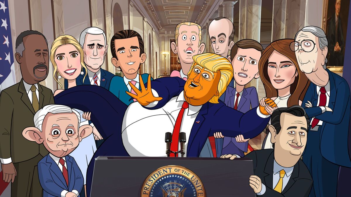 our cartoon president, trump,