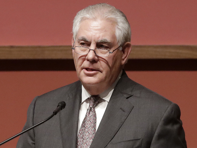 USA, Sýria, Rex Tillerson, sekretár USA