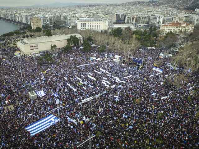 Grécko, Solún, protest