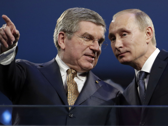 Thomas Bach, Vladimir Putin,