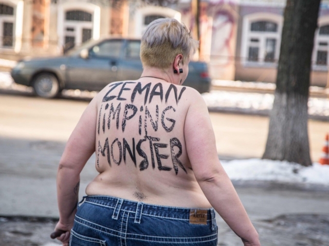 femen, aktivistka, kyjev, zeman