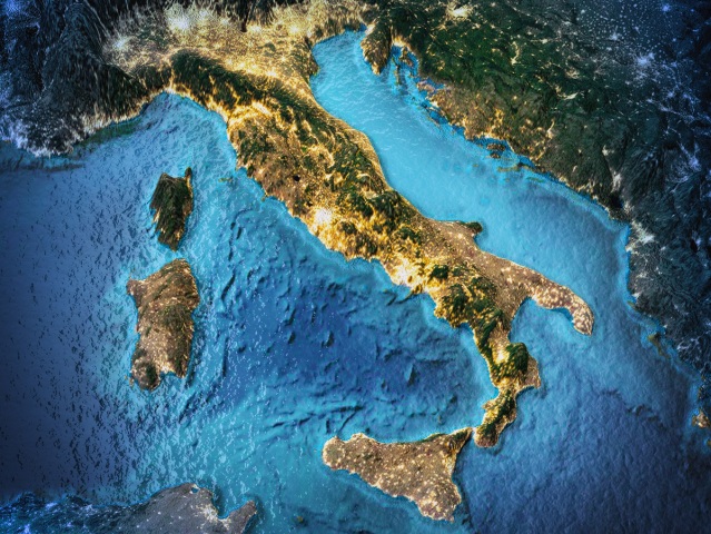 Sicília, Taliansko, mapa, stredomorie