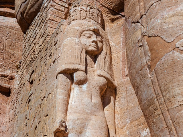 Socha Nefertiti, Abu Simbel, Egypt