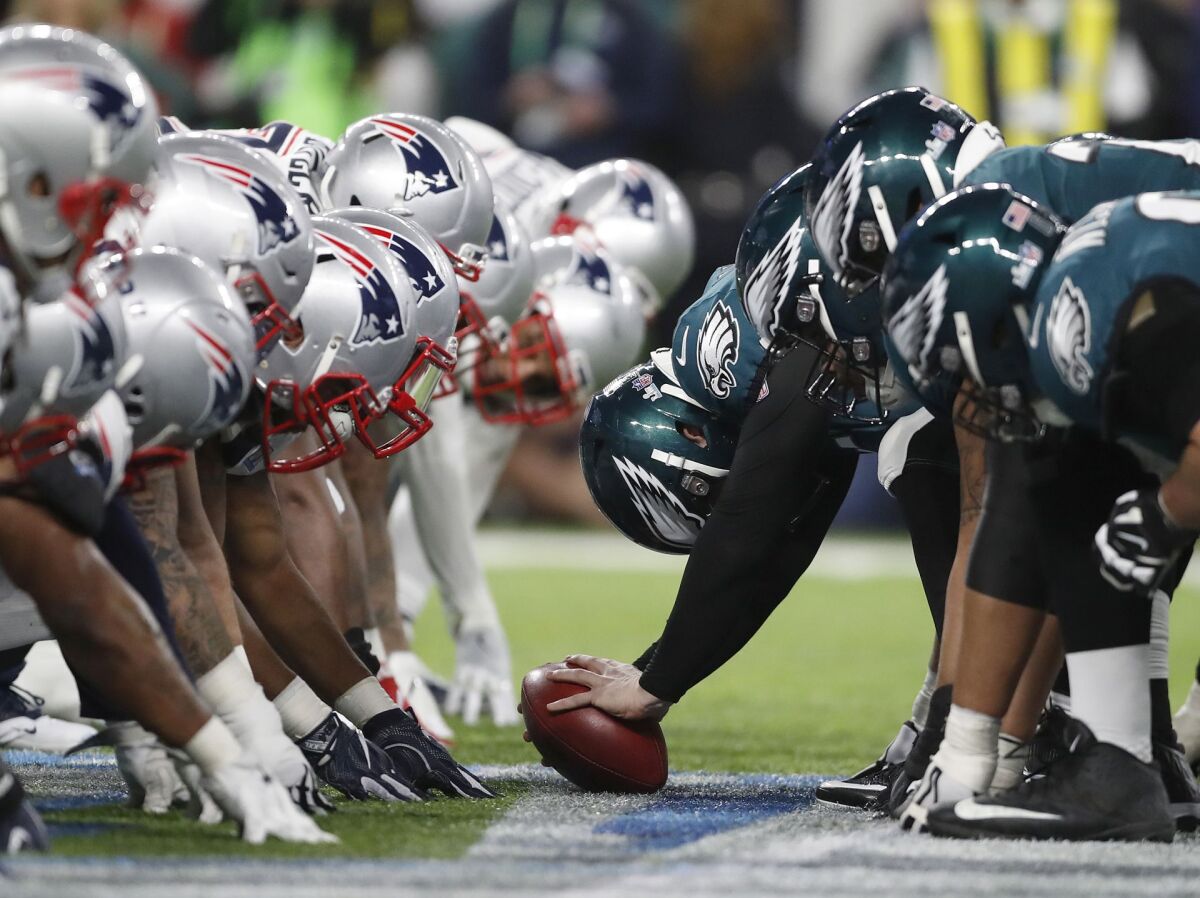 Eagles Patriots Super Bowl Football