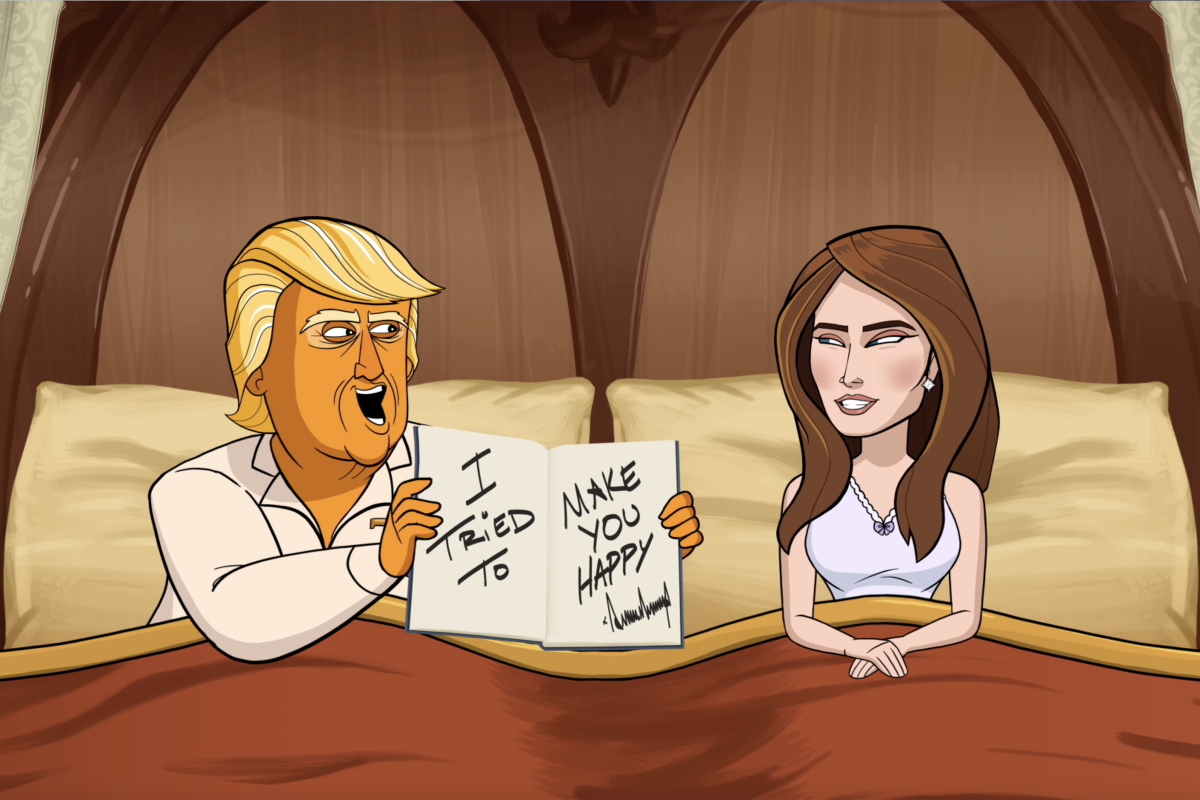 our cartoon president, trump, melania trump,