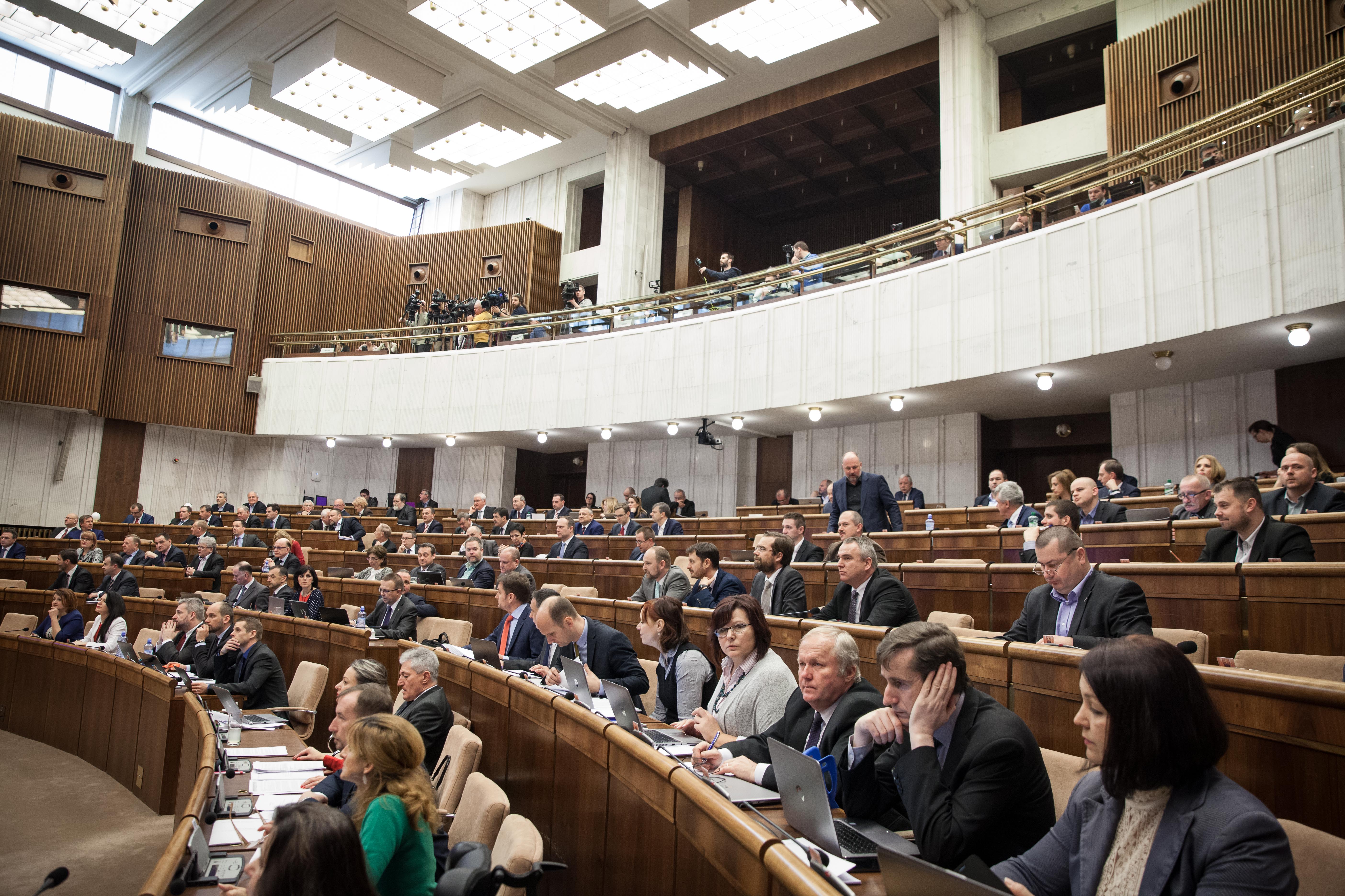 Miesta v parlamente, kde sedia poslanci za OĽaNO.