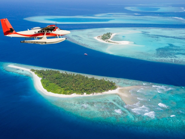 lietadlo, Maldivy,