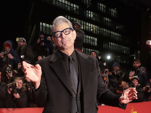 Herec Jeff Goldblum na premiére filmu Isle of Dogs v Berlíne. 