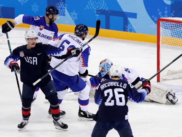 ZOH 2018, hokej, Slovensko - USA