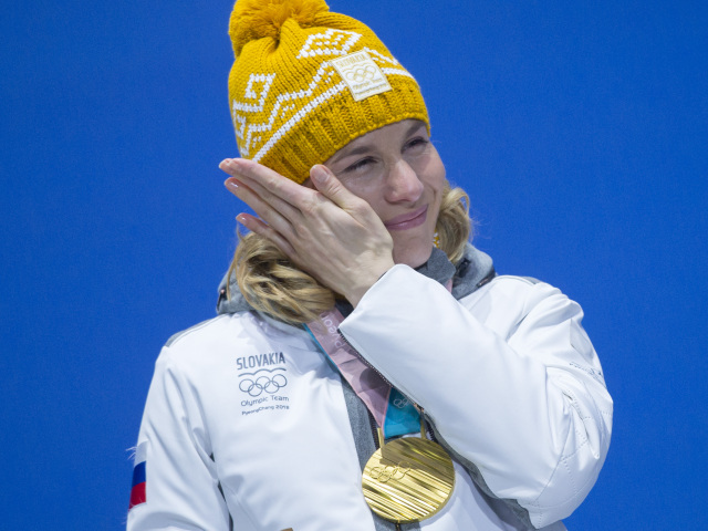 Kórea Pjongčang ZOH2018 ženy biatlon Kuzminová Zlato Medaila
