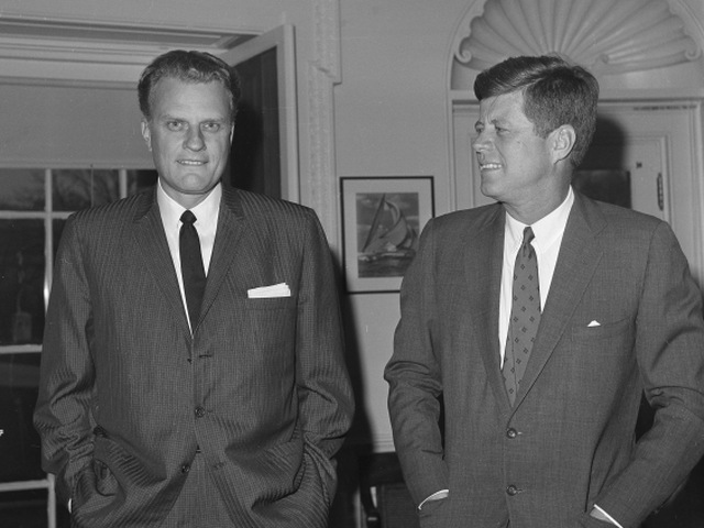 Billy Graham, john f kennedy