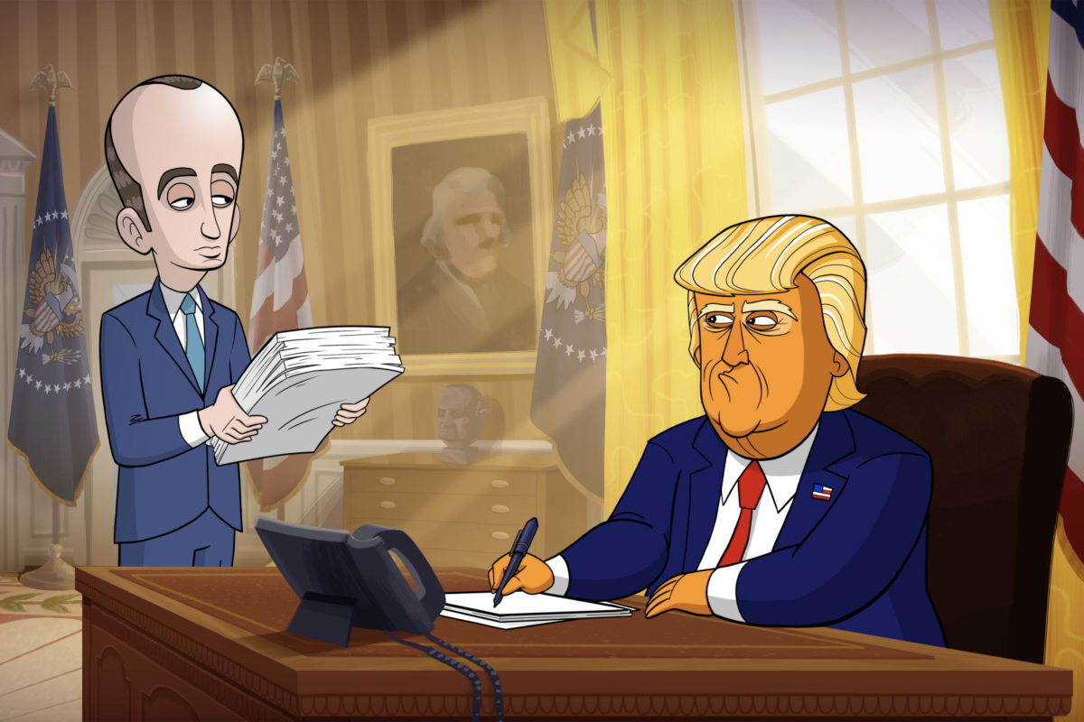 our cartoon president, náš maľovaný prezident,