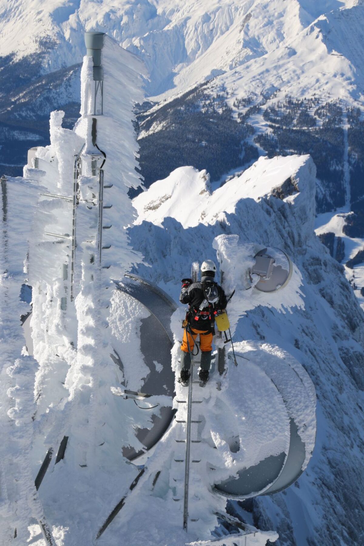 Horolezec, Alpy, sneh, zima, Zugspitze,